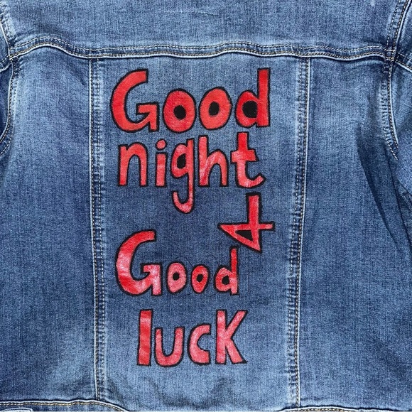 Altar’d State Denim Jacket Good night & Good Luck - Picture 6 of 6